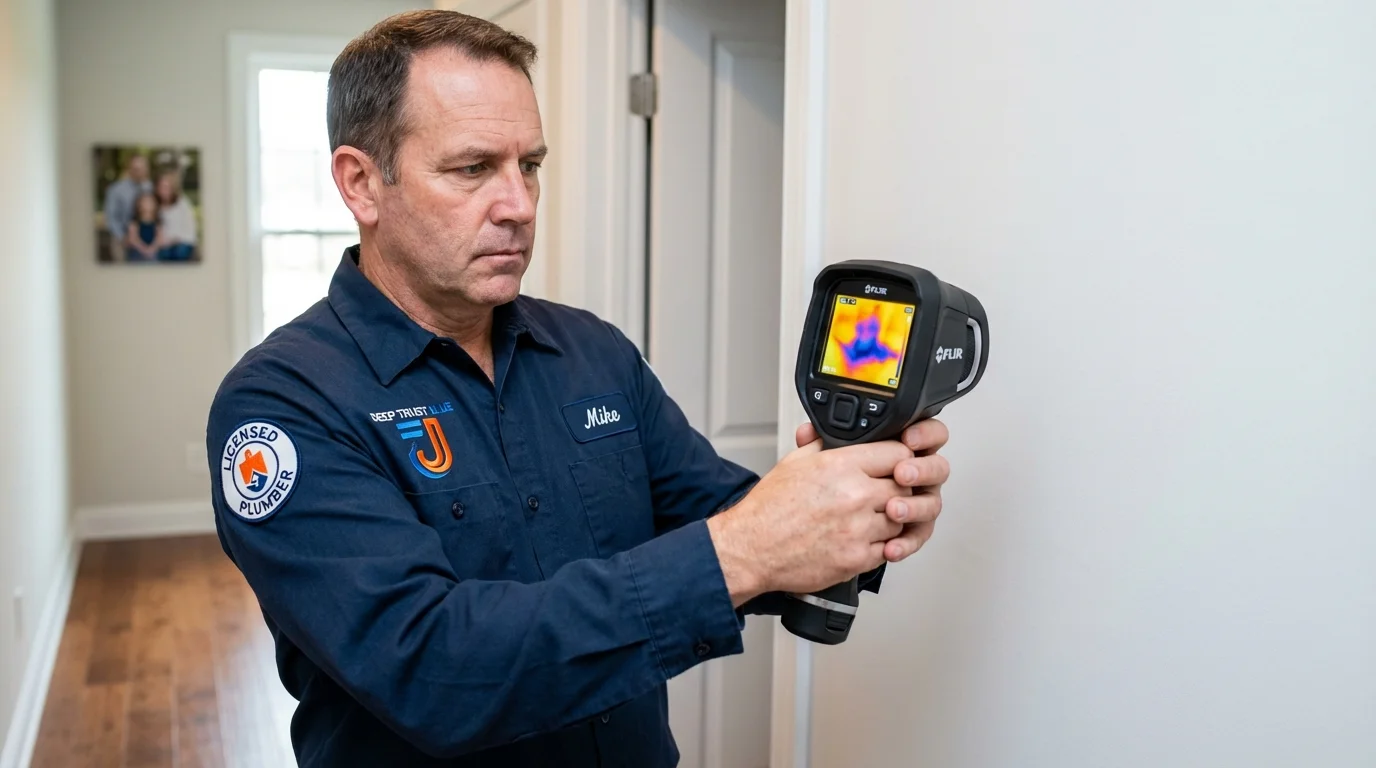 Thermal imaging leak detection by Johns Plumbing LLC in WaKeeney